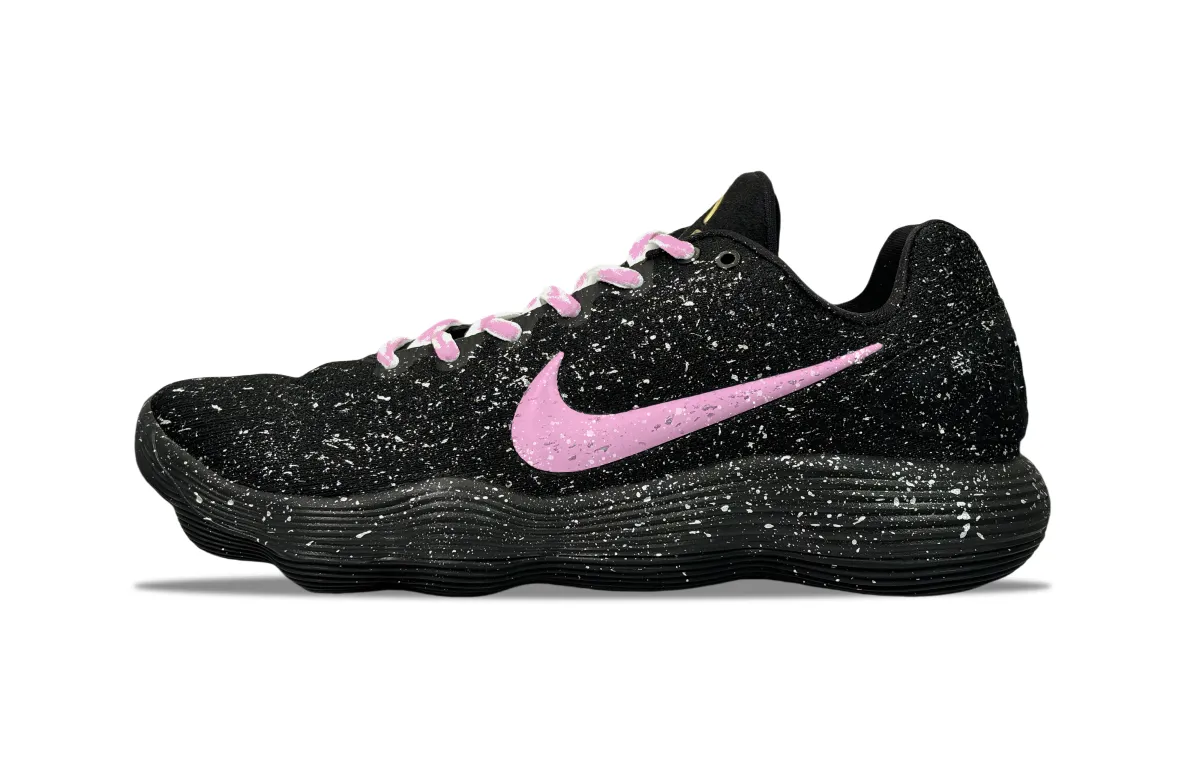 Nike Hyperdunk 2017 YDCC Midnight Pink Star Baby's Breath Abrasion Resistant Low top Basketball Shoes Unisex Black Pink