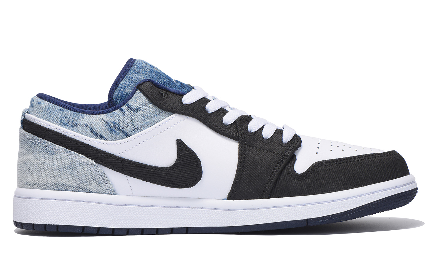 Jordan Air Jordan 1 Slip Resistant Abrasion Resistant Low top Vintage Basketball Shoes Men’s Blue White