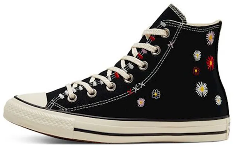 Converse Chuck Taylor All Star High "Daisy Embroidery" Black