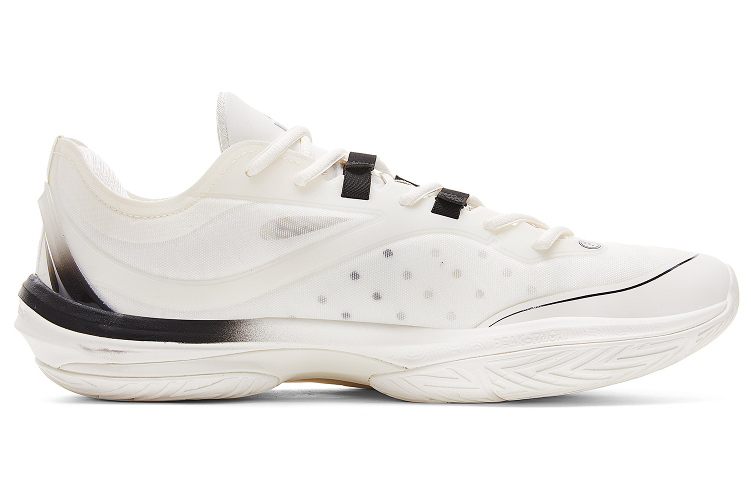 PEAK Cushioning Slip Resistant Cushioning Slip Resistant Low top Basketball Shoes Men’s Ivory Black
