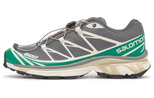 SALOMON XT 6 Textile, Artificial Leather Round Tip Cushioning Slip Resistant Abrasion Resistant Balance Lightweight