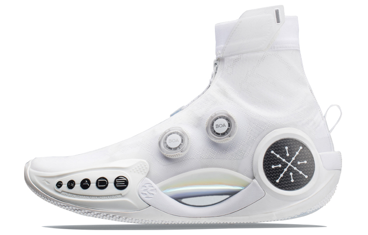 LiNing WOW 9 Wade's Way 9 Infinity x DFT art joint \"WE ARE ONE\" Balanced Versatile Fabric Synthetic Leather TPU Shock Absorbing Anti-Slip Wear Resistant Support Rebound High Top Basketball Shoes Men's White Warrior