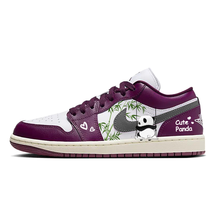 Jordan Air Jordan 1 Vintage Basketball Shoes Women’s Low Top Purple/Red