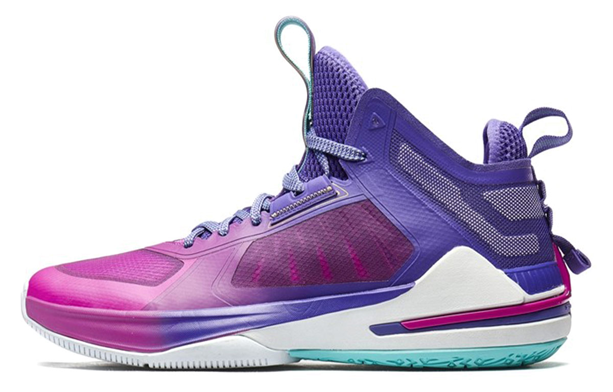 XTEP Textile, Synthetic Leather Cushioning Abrasion Resistant Support High top Basketball Shoes Men’s