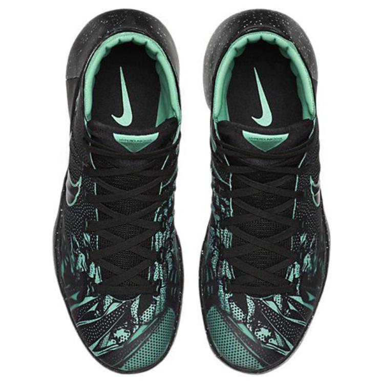 Мужские кроссовки Nike Hyperdunk 2015 PRM EP (черно-зеленые) — Чёрныйзелёный — фото 4