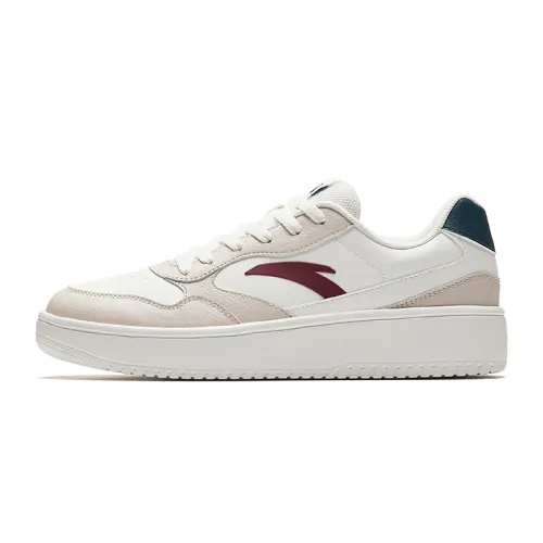 Anta Light Course Slip Resistant Lightweight Non slip Lightweight Low top Skateboard Shoes Men's White