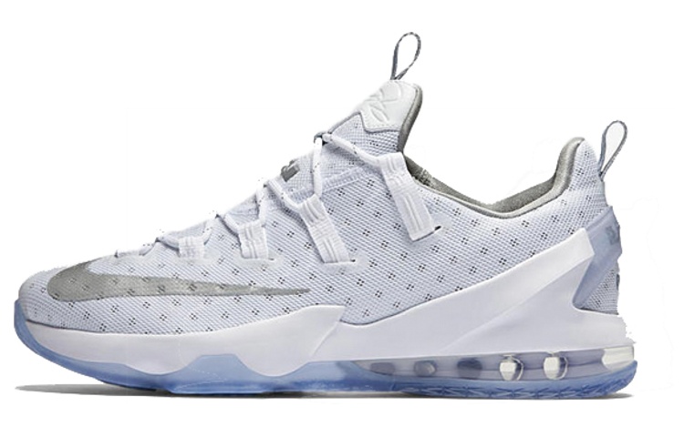Мужские кроссовки Nike Nike Lebron 13 Low Metallic Silver (бело-серебристые)
