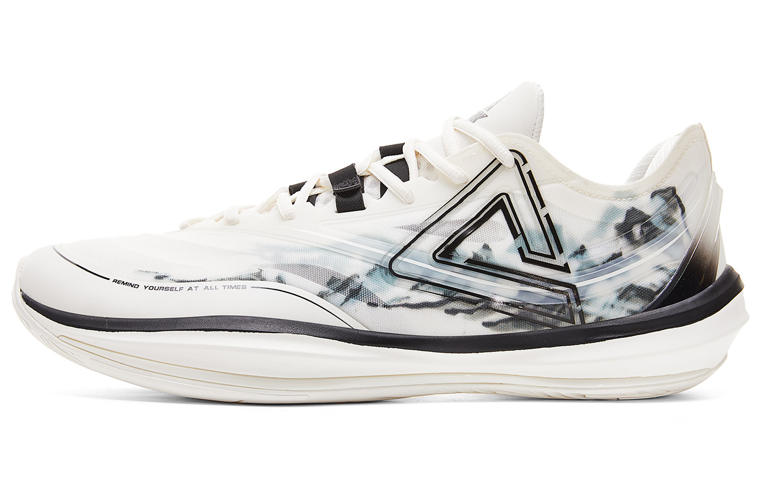 PEAK Cushioning Slip Resistant Cushioning Slip Resistant Low top Basketball Shoes Men’s Ivory Black