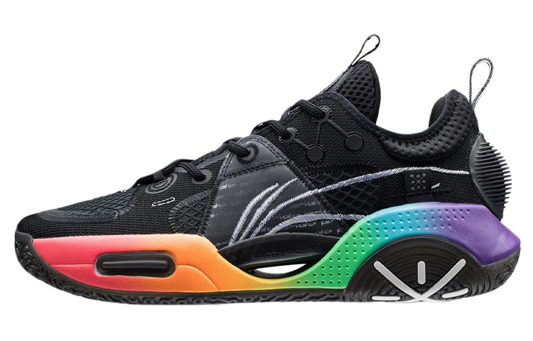 Li Ning All City 9 V1.5 Textile, Synthetic Leather, TPU Cushioning Slip Resistant Abrasion Resistant Coverage Support