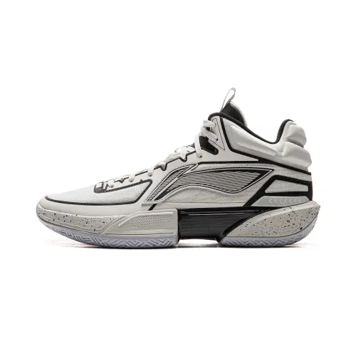 Li Ning Light Speed 2MID Cushioning Slip Resistant Abrasion Resistant Mid top Basketball Shoes Men's Gray Black