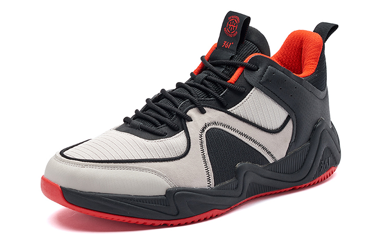 361° Brave General Basketball Shoes Men’s Low Top Black/Red