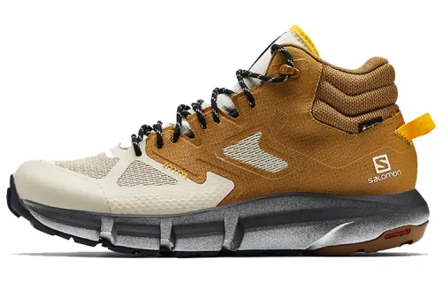 SALOMON Predict Hike Cushioning Slip Resistant Abrasion Resistant Mid top Mountaineering Shoes Withered Tea Yellow
