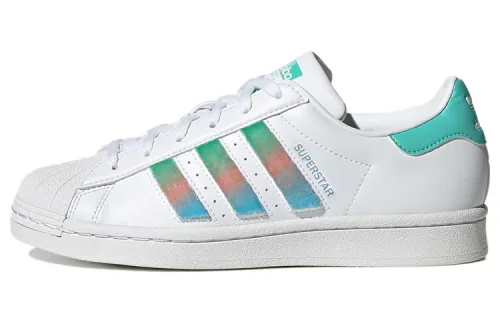 Adidas Originals Superstar For White/Green/Blue Women's