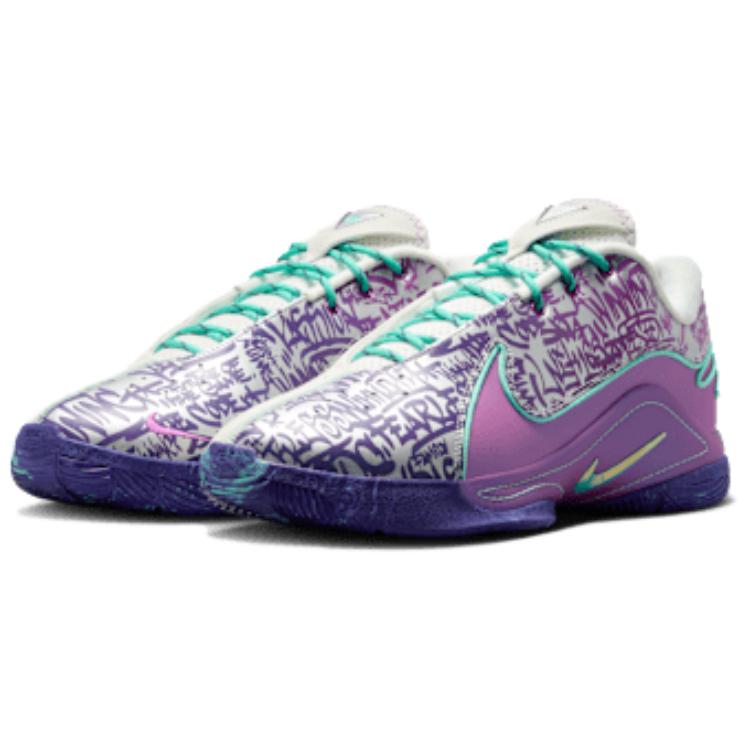 Nike LeBron 22 Support Basketball Shoes Unisex Purple White Green Asian Version