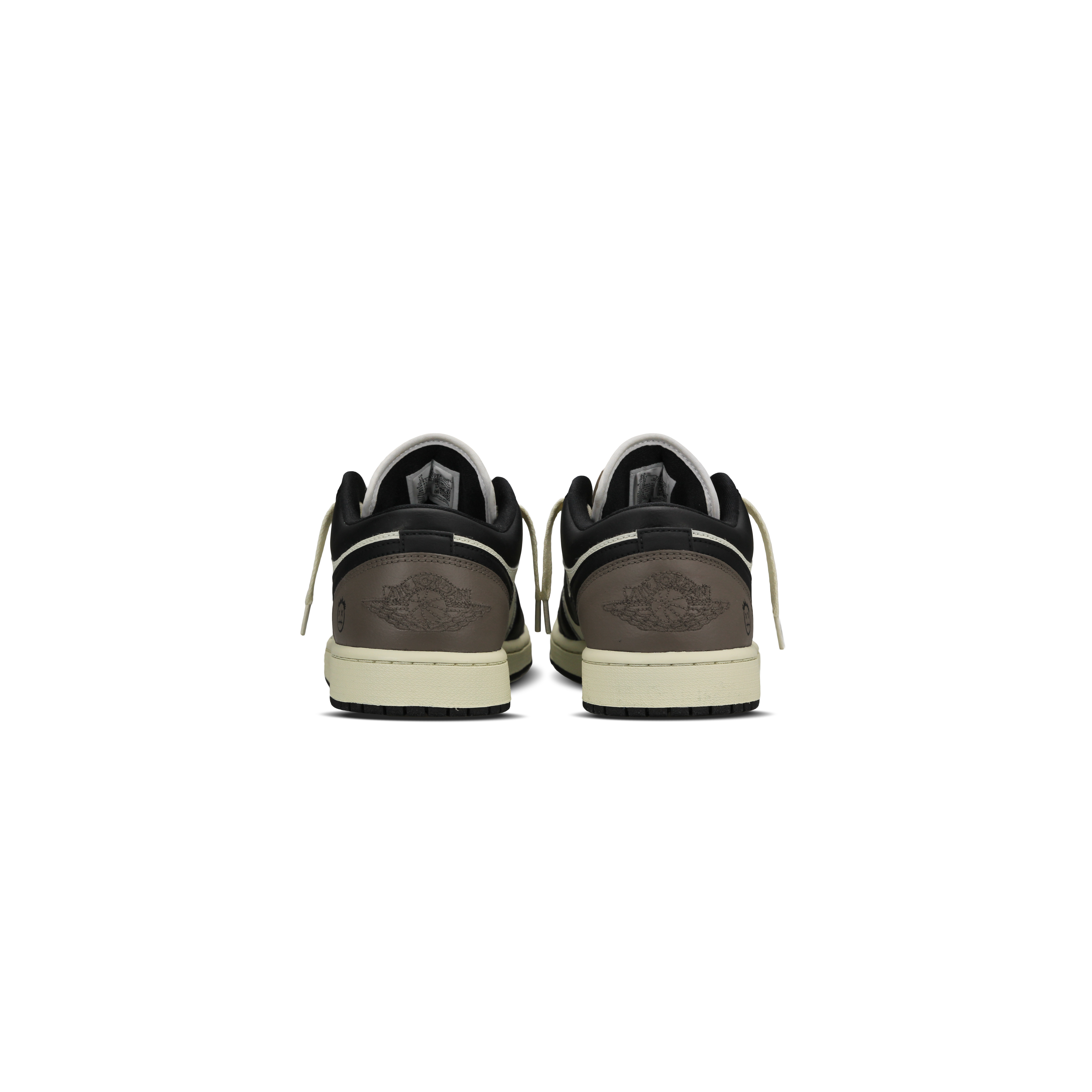 Jordan Air Jordan 1 Slip Resistant Abrasion Resistant Low top Vintage Basketball Shoes Women’s Black Brown