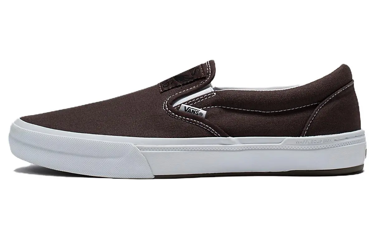 Vans Slip on Dakota Roche Bmx Abrasion Resistant Low top Skateboard Shoes Unisex Brown White