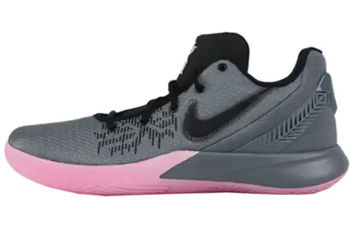 Nike Flytrap 2 Kyrie round head shock-absorbing, anti-slip and wear-resistant, low top practical basketball shoes, men's style gray powder