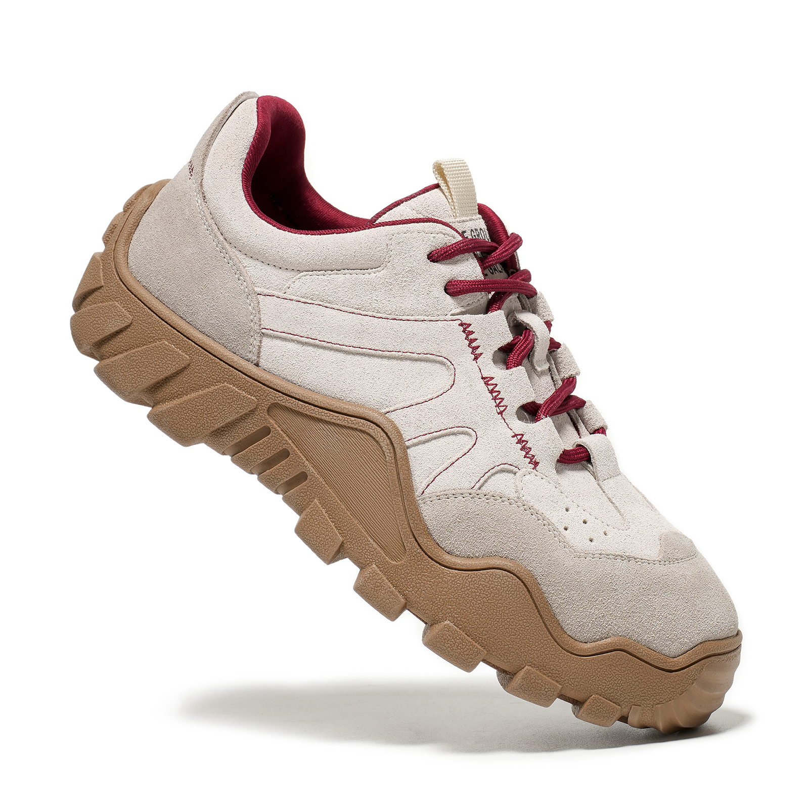 OG Offground Endless Wilderness Slip Resistant Abrasion Resistant Low top Mountaineering Shoes Unisex Beige Red
