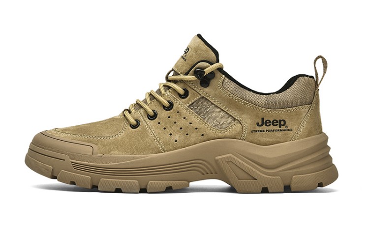 Jeep Textile, Pigskin Outdoor Low top Mountaineering Shoes Men’s Sand
