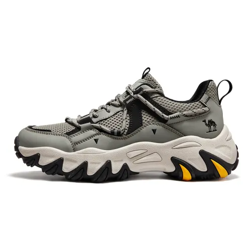 CAMEL Camel Breathable and comfortable, wear-resistant and non-slip, outdoor sports shoes, thick sole and heightening, low-top hiking shoes, men's style