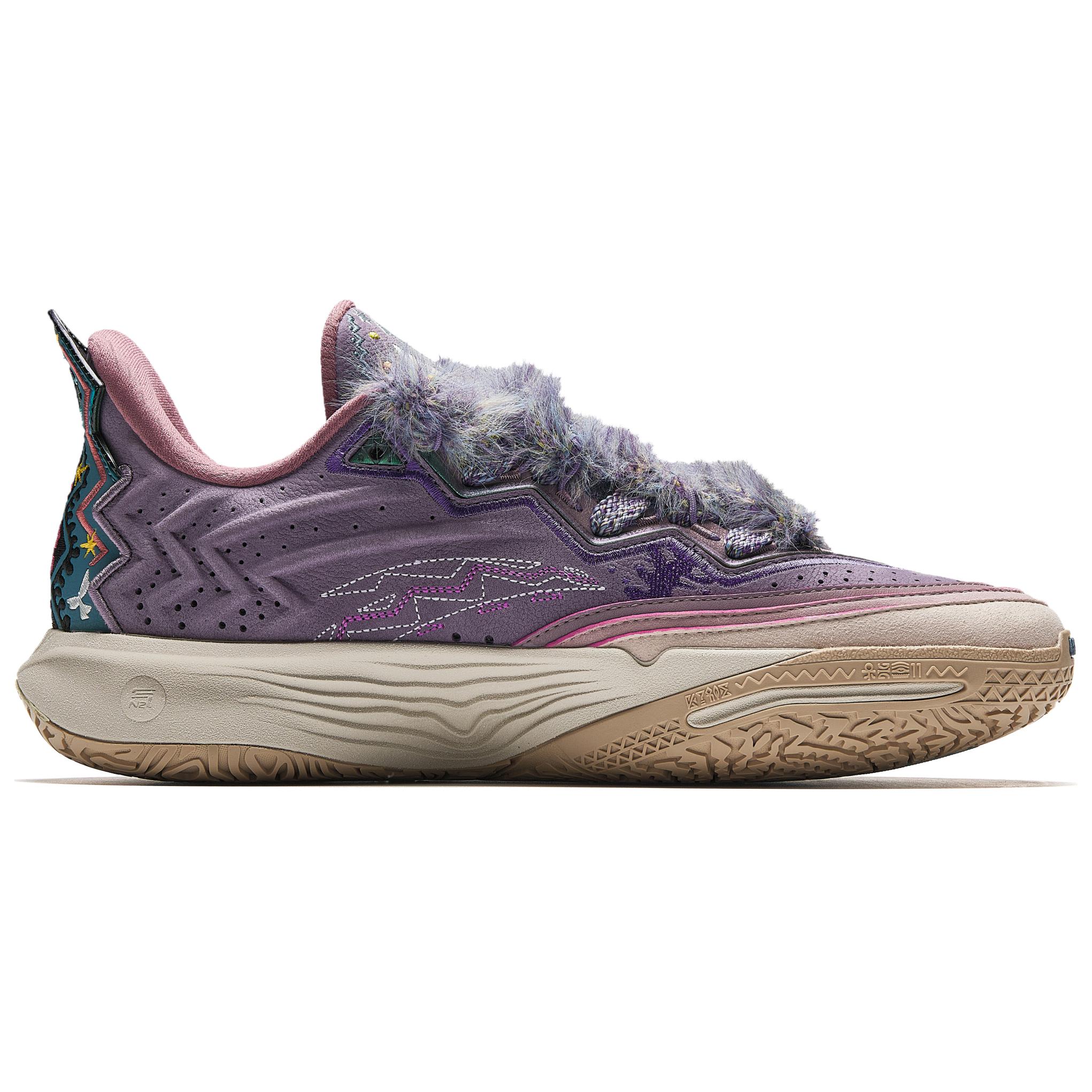 Anta KAI 2 Cushioning Abrasion Resistant Rebound Low top Basketball Shoes Men’s Gray Purple Blue