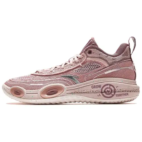 Anta Raid 1 Cushioning Slip Resistant Low top Basketball Shoes Men's Pink