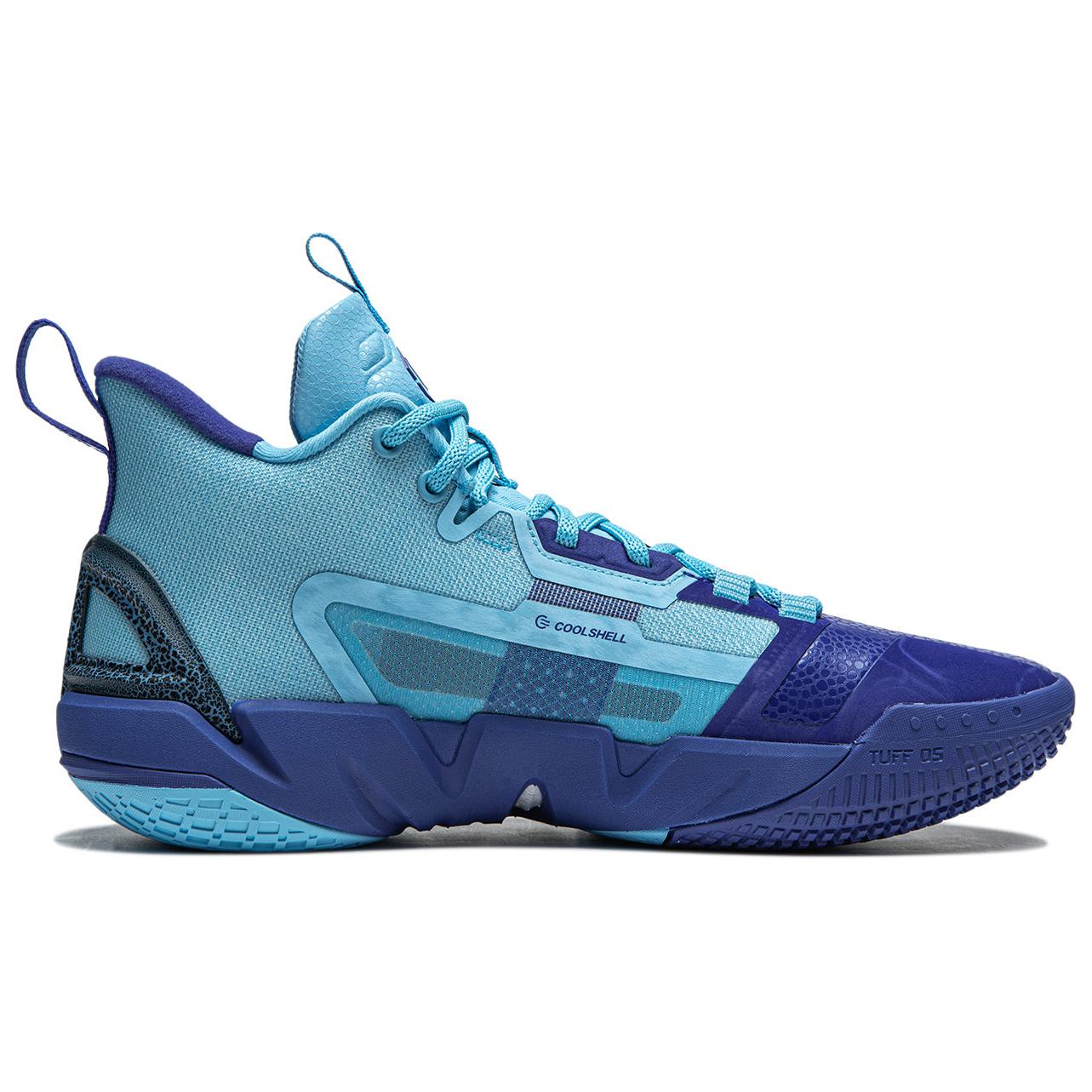 Li Ning BadFive 4 Cushioning Abrasion Resistant Breathable Mid top Basketball Shoes Men’s Blue