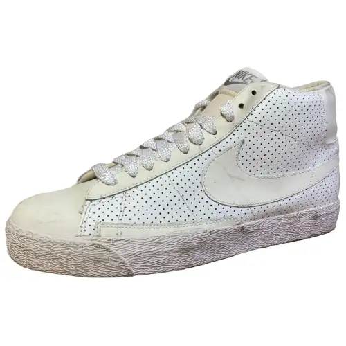 Nike Blazer High Slip Resistant Abrasion Resistant High top Skateboard Shoes Men's White
