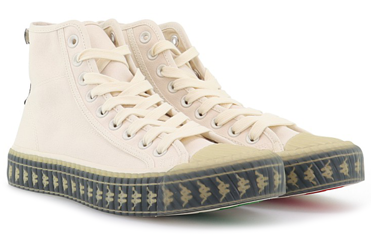 Kappa Non slip Lightweight High top Canvas Shoes Unisex Ivory