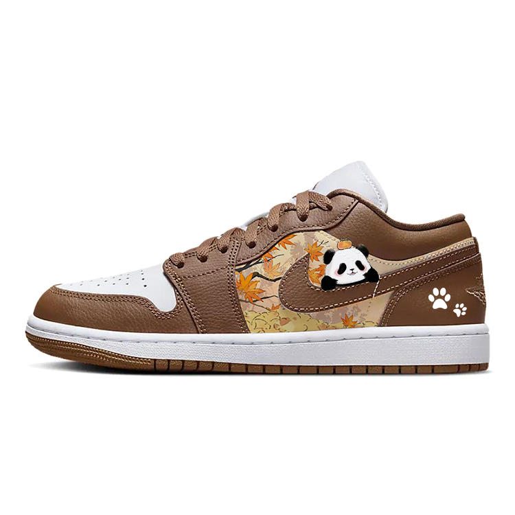 Jordan Air Jordan 1 Vintage Basketball Shoes Unisex Low Top White/Brown