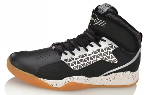 Li Ning LNG Trendy Cushioning High top Skateboard Shoes Men's White Black