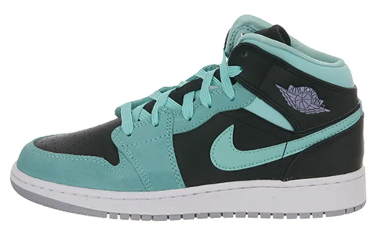 Jordan 1 Mid Retro GG Black Purple Turquoise
