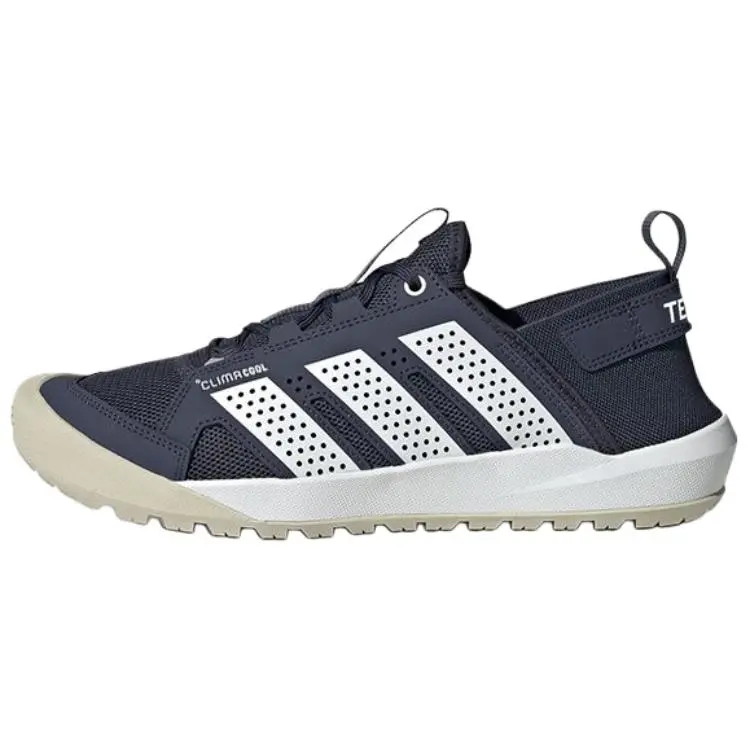 Adidas DAROGA 25 Textile, Synthetic Leather Comfortable And Lightweight Low top Hiking Shoes Unisex Cyan White