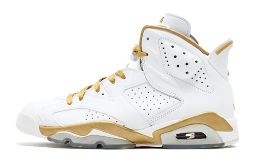 Jordan Air Jordan 6 Retro Golden Moments (GMP) Solo Non-Slip Lightweight Mid-top Retro Basketball Shoes Men's Platinum