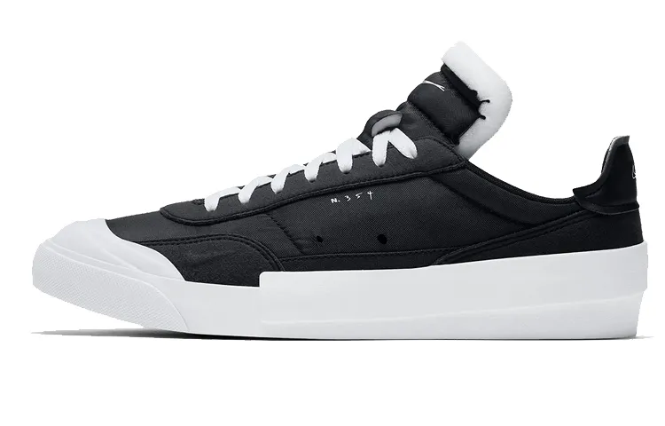 Nike Drop Type LX 'Black And White' Slip Resistant Lightweight Non slip Lightweight Low top Skateboard Shoes Men's