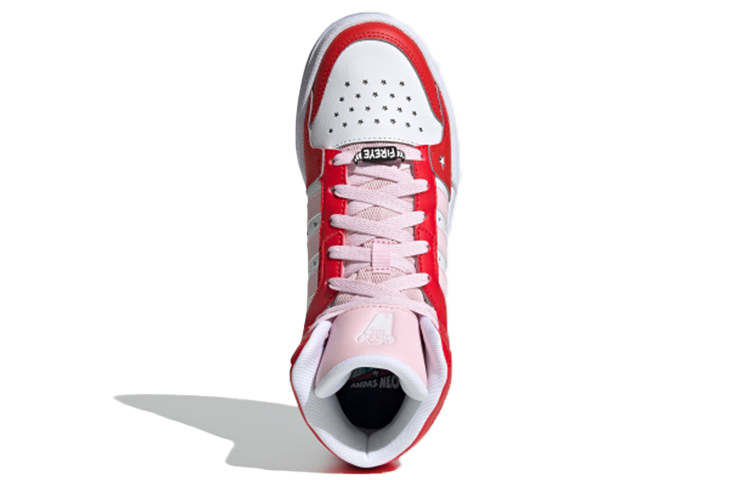 Женские кеды adidas Entrap Mid (бело-красно-розовые) — Белый / красный / розовый — фото 5
