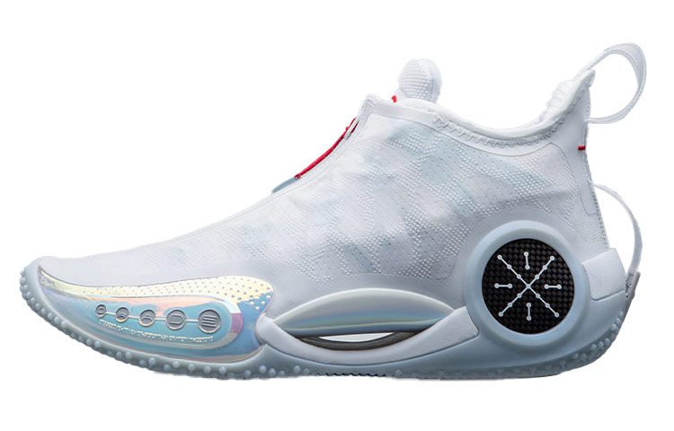 LiNing Li Ning Wade's Way 9 \"305\" Comfortable and versatile fabric TPU shock-absorbing, non-slip, wear-resistant, breathable, wrapped, supportive and rebound, low-top basketball shoes, men's pure white