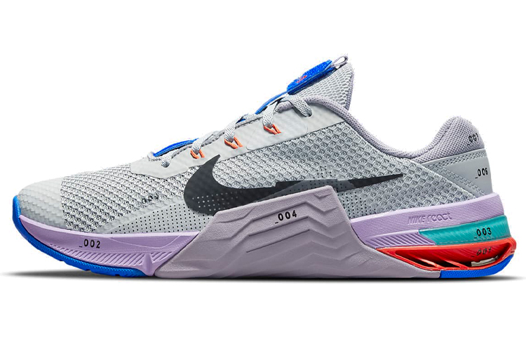Мужские кроссовки Nike Metcon 7 (серый / фиолетовый / синий)