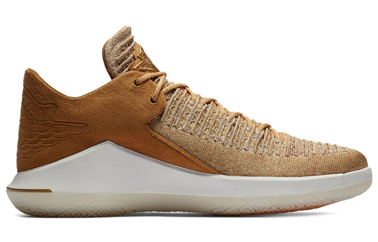 Мужские кроссовки Jordan Air Jordan 32 Low PF (коричневые) — фото 2
