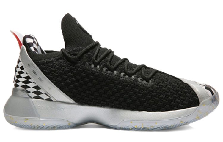 PEAK Parker Seven High top Performance Basketball Shoes Men’s Silver Retirement Edition, Lightning Gift Box Set