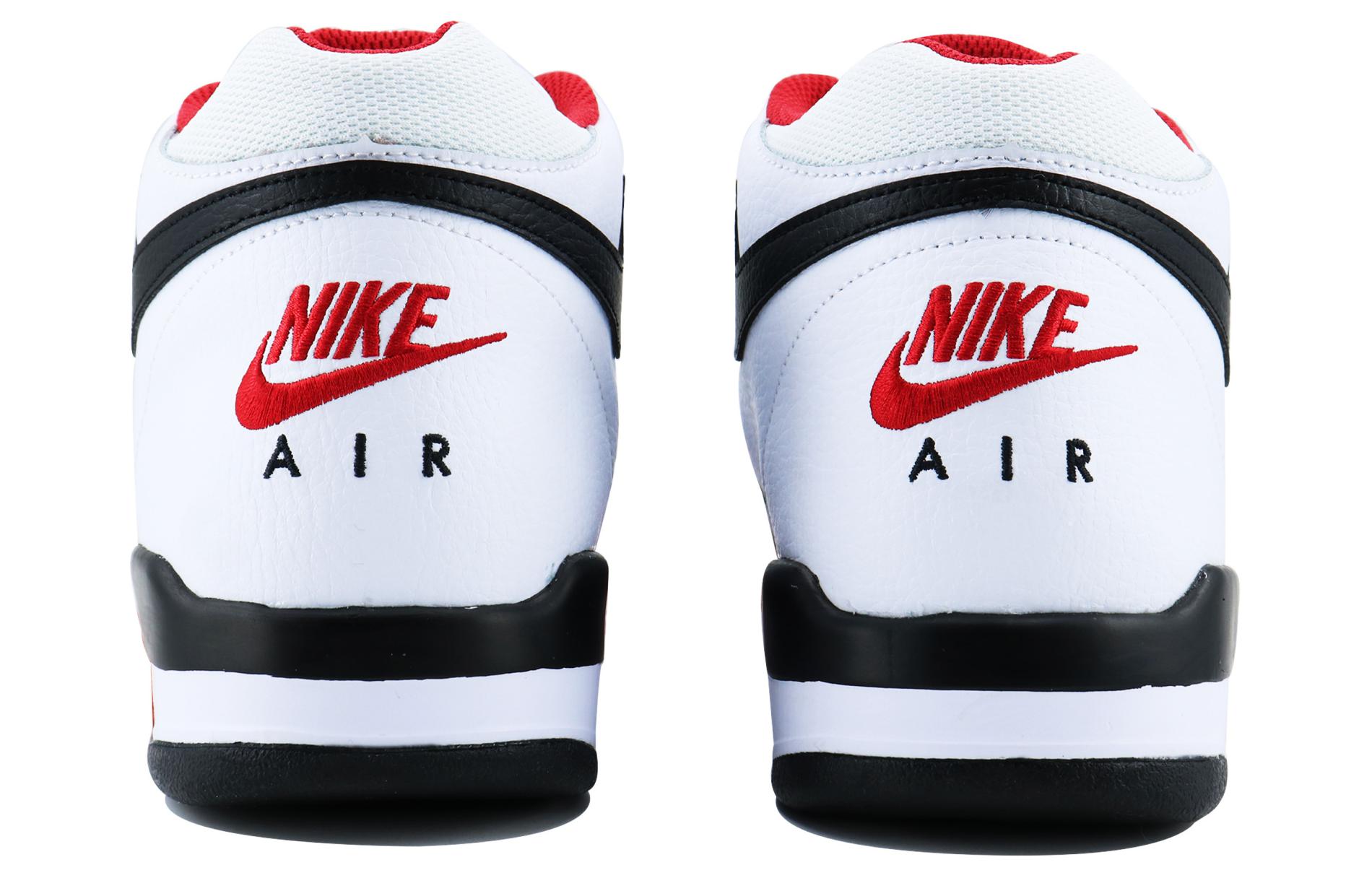 Nike Flight Legacy Dragon Luck On Your Side SDS Mid top Vintage Basketball Shoes Unisex Black White Red