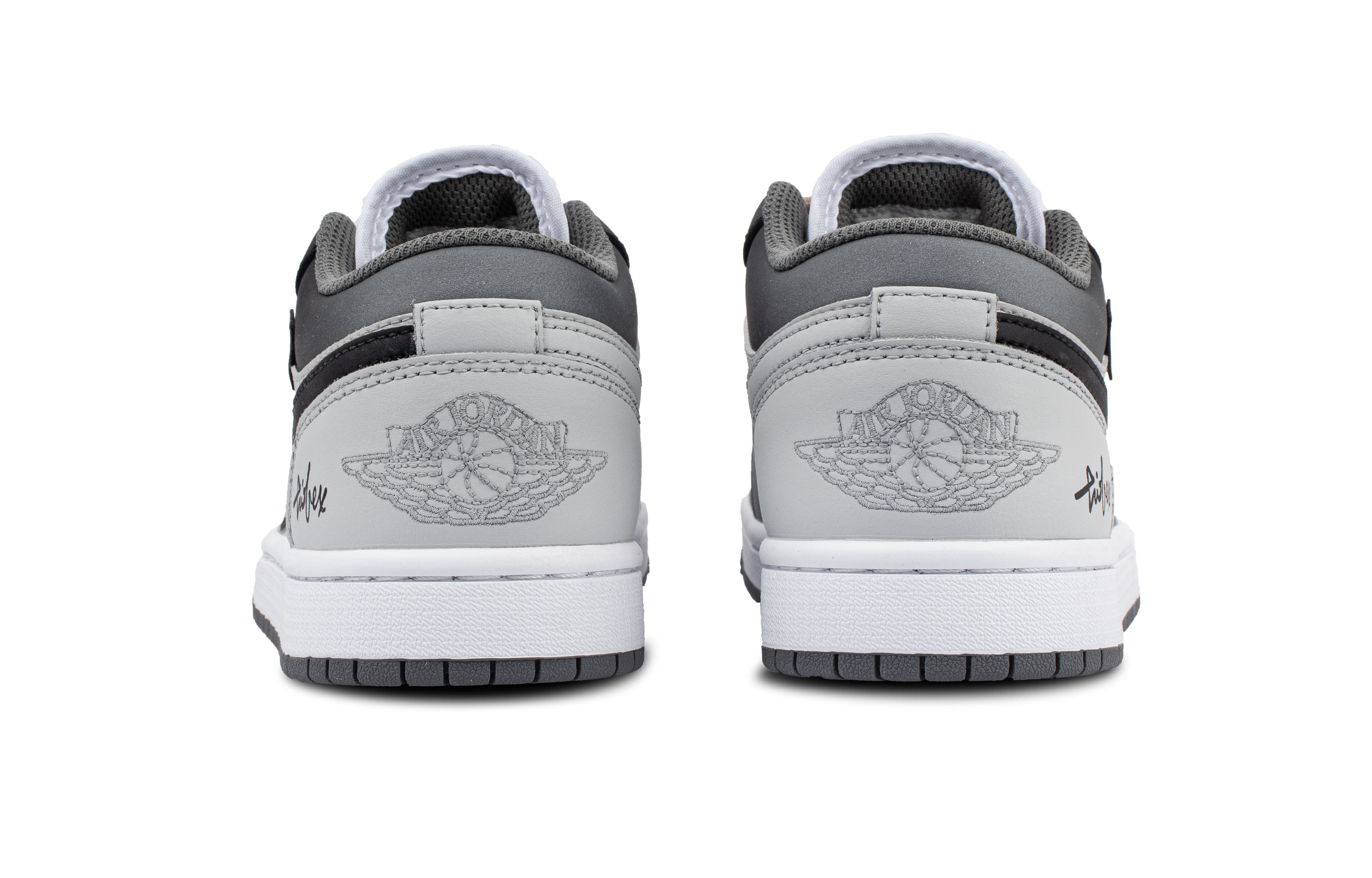 Jordan Air Jordan 1 Low top Vintage Basketball Shoes Unisex Gray