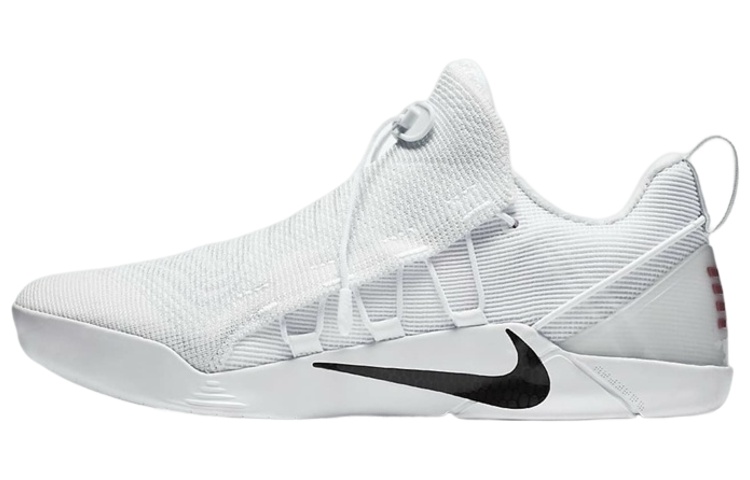 Nike Kobe AD nxt NXT 'White Black' round toe drawstring low top practical basketball shoes men's black and white
