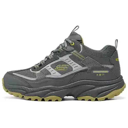 Skechers OUTDOOR MENS Comfortable Mid top Mountaineering Shoes Men's Gray Yellow