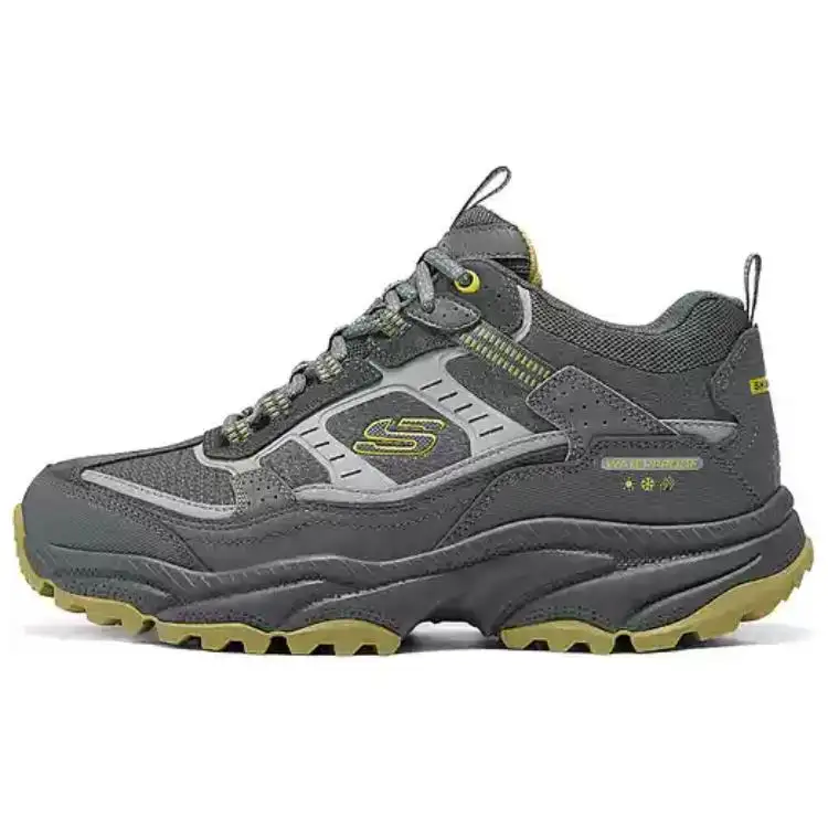 Skechers OUTDOOR MENS Comfortable Mid top Mountaineering Shoes Men's Gray Yellow
