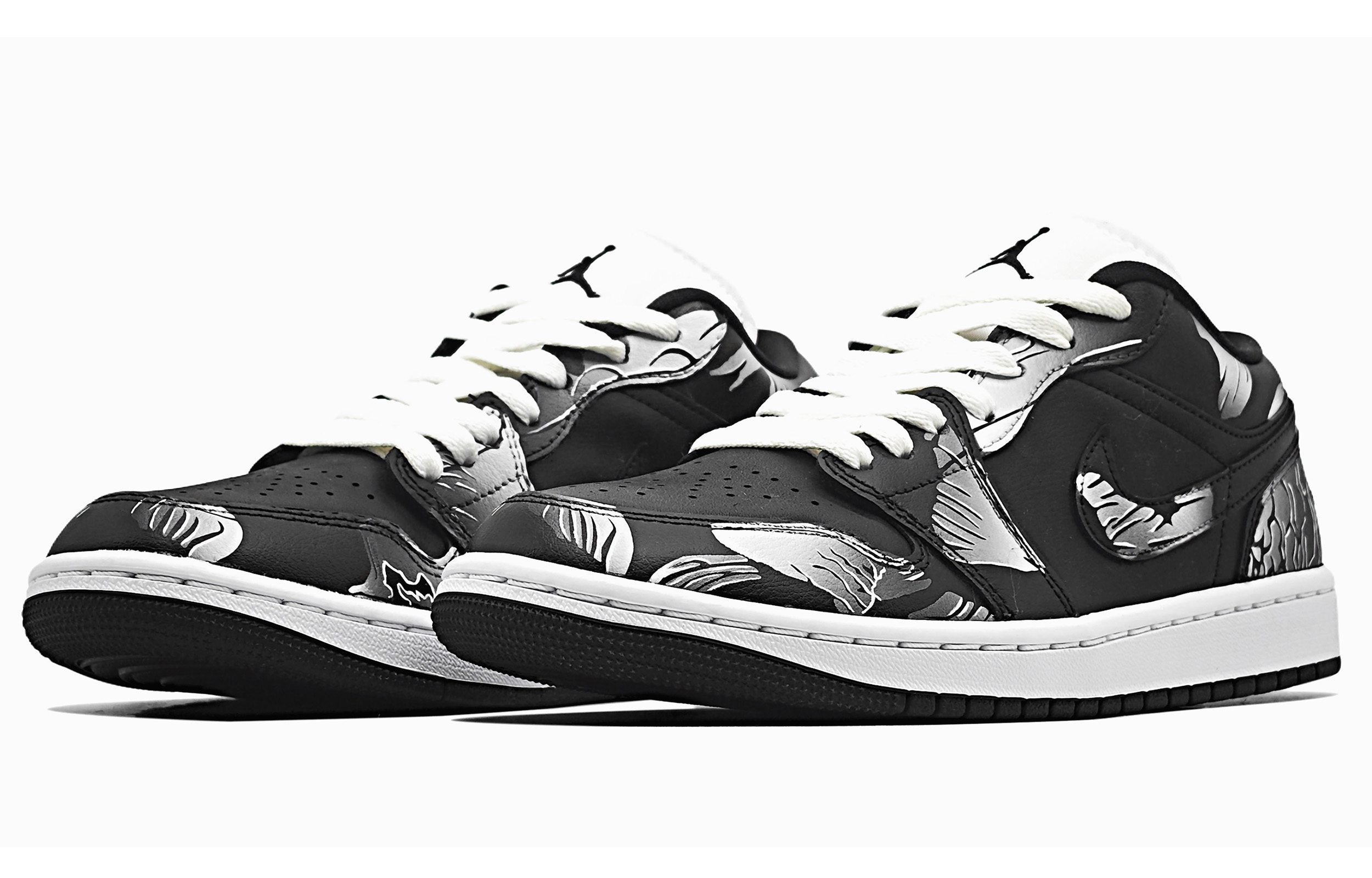 Jordan Air Jordan 1 Dark Scale Leather Abrasion Resistant Abrasion Resistant Low top Vintage Basketball Shoes Unisex