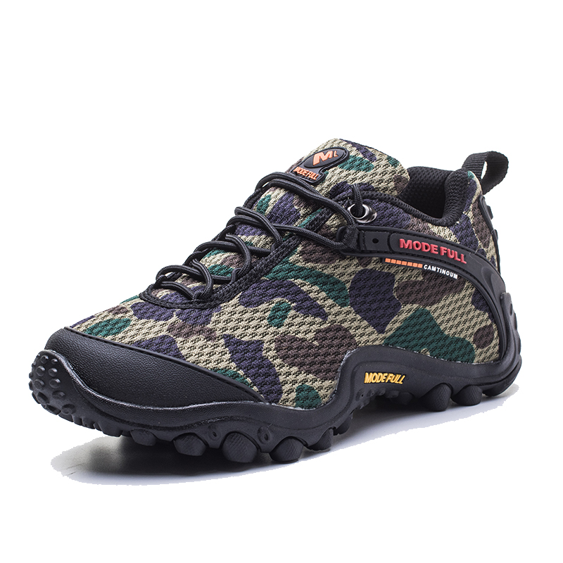 MODE FULL Cushioning Slip Resistant Abrasion Resistant Breathable Low top Mountaineering Shoes Men’s