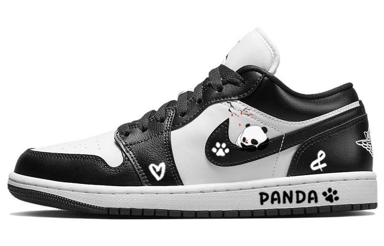 Jordan Air Jordan 1 Vintage Basketball Shoes Women's Low Top Black/White