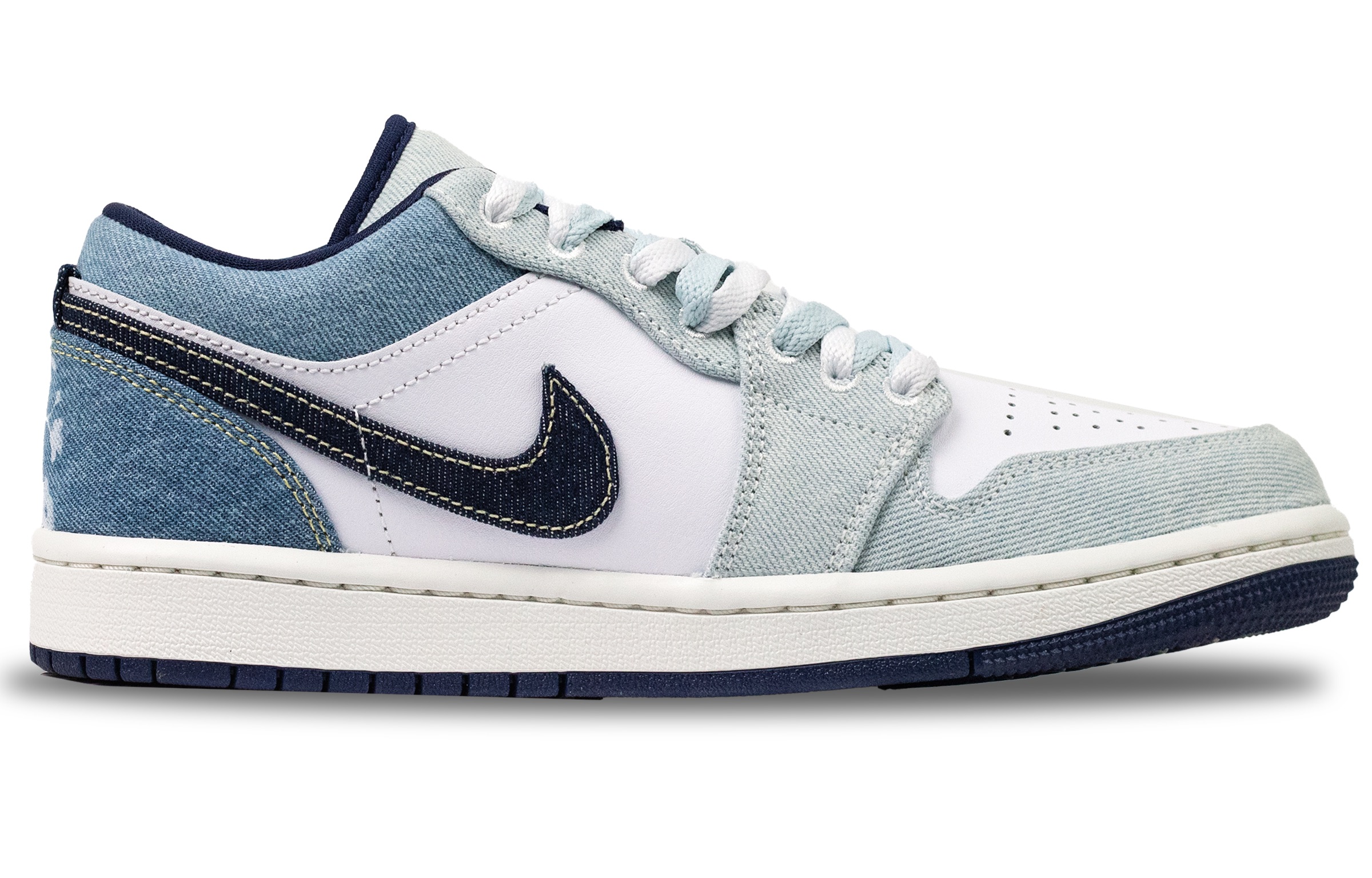 Jordan Air Jordan 1 Monogram Denim Slip Resistant Abrasion Resistant Slip Resistant Abrasion Resistant Low top