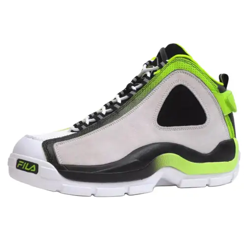 FILA Grant Hill 2 Abrasion Resistant Abrasion Resistant Mid top Basketball Shoes Men's White Black Green